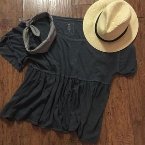Gray Free People Top